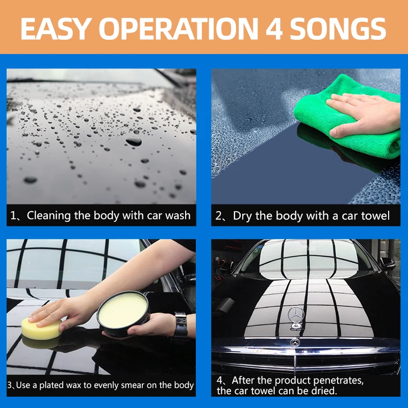 195g Анти Царапины керамическое автомобильное Покрытие золотой пластине с украшением в виде кристаллов воск