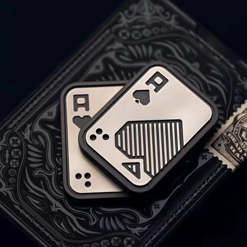 LAUTIE EDC покерная Push-карта поп-кончик пальца спиннинг декомпрессионный сплав