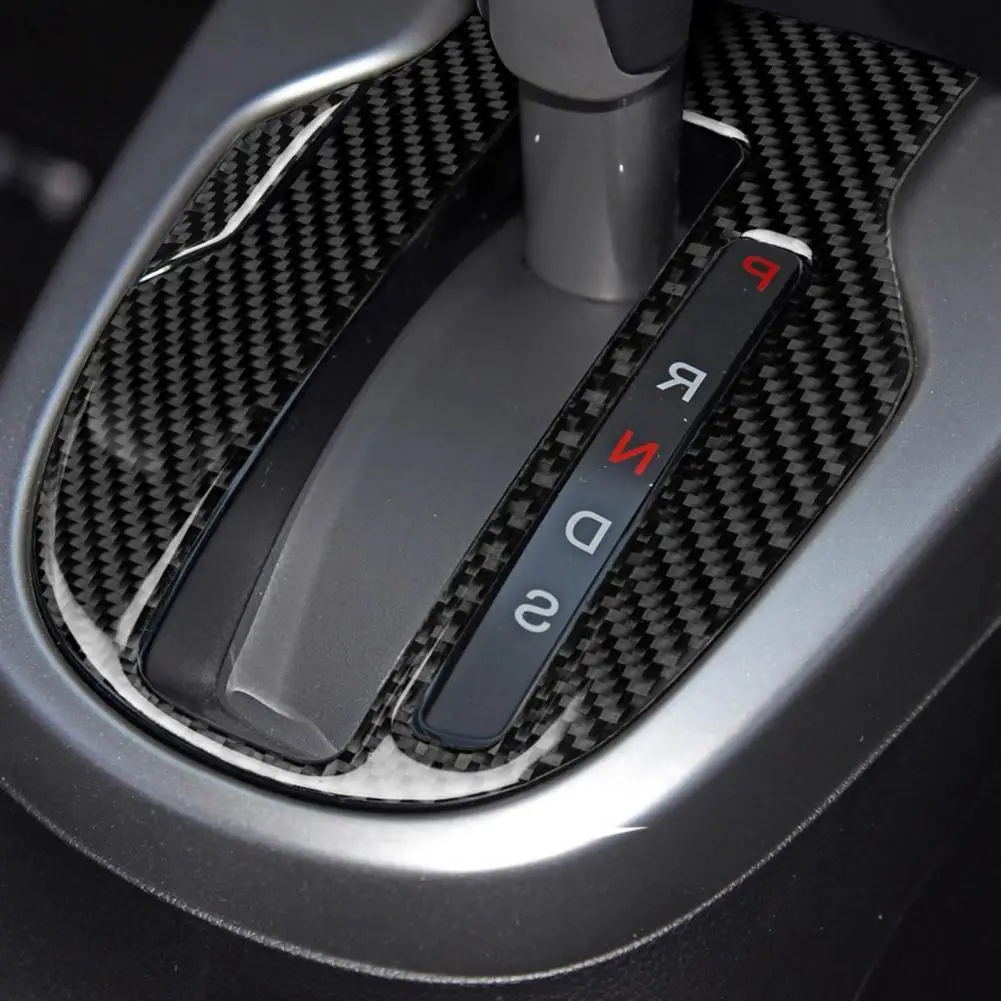 

2Pcs Carbon Fiber Gear Shift Panel Cover Trim Car Stickers for Honda FIT JAZZ 2014-2018 Right Drive