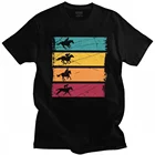 Модная мужская Винтажная футболка для верховой езды, хлопковая футболка с коротким рукавом, дизайнерская футболка для верховой езды, Одежда большого размера, топы