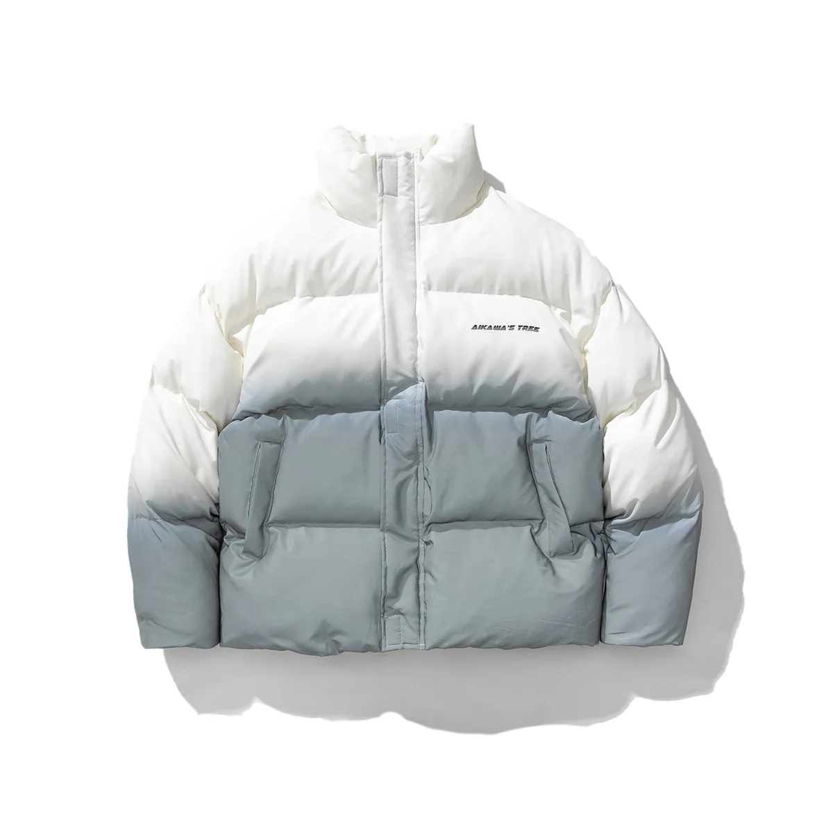 

2020 Winter Hip Hop Jacket Parkas Men Patchwork Letter Printing Gradient Color Windbreaker Streetwear Harajuku Thick Warm Coats