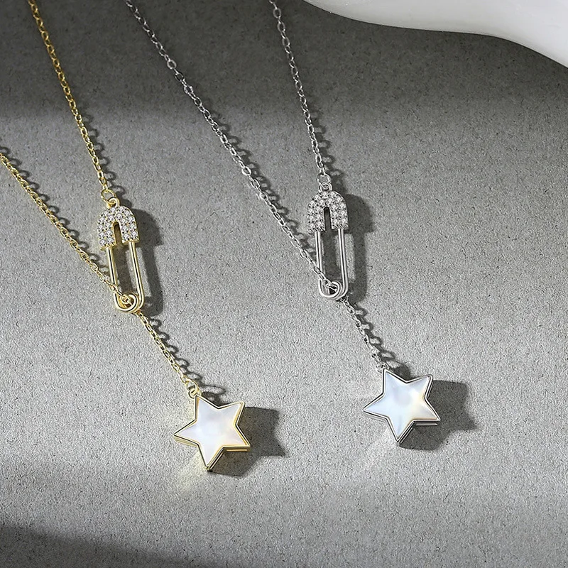 

Цепочка женская из серебра 925 пробы, с подвеской в виде звезды