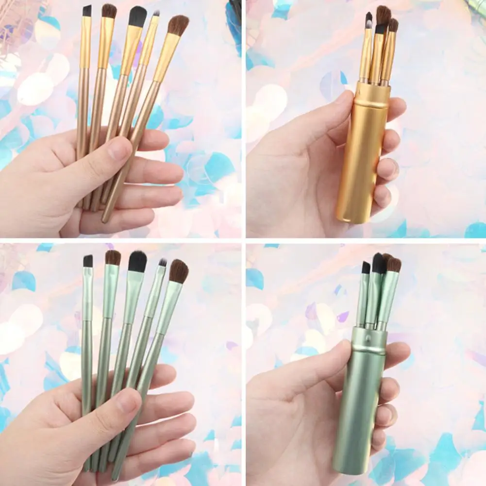 

5Pcs Makeup Brushes Set Cosmetic Powder Eye Shadow Foundation Eyebrow Lip Eyeliner Beauty Make Up Brush Tool Maquiagem