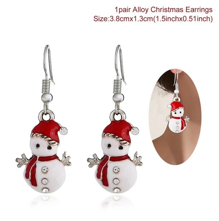 earring style 2 QIFU рождественские украшения для дома рождественские украшения Navidad Санта Клаус браслет Natal Декор Noel - Цвет: earring style 2
