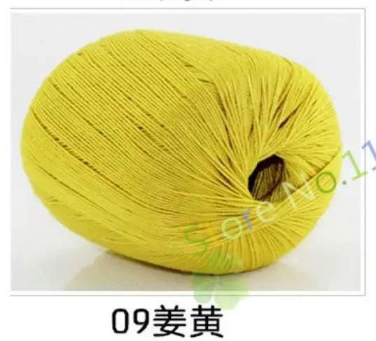 09 5 шт.* 50 г пряжа для вязания linha de croche шелковая нить для наращивания вязания игл вязание хлопок ручная работа белье t50 - Цвет: 09