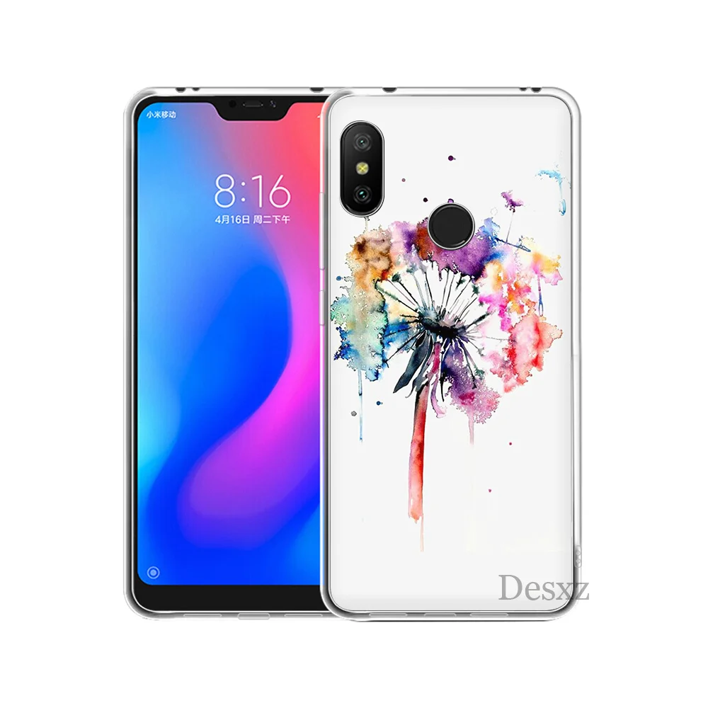 Чехол с акварельным цветком одуванчиком Lotu Lavender для Xiaomi Redmi mi 8 SE Note 5 5A 6 6X Pro X 2S A2 Lite