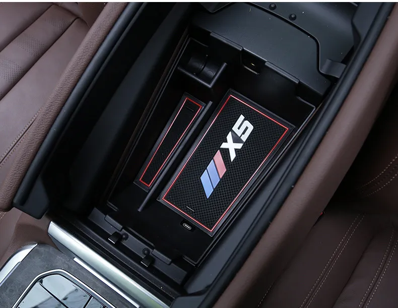 

car central armrest storage box for 2019 BMW X5 G05 stowing tidying car anti-slip rubber interior accessories