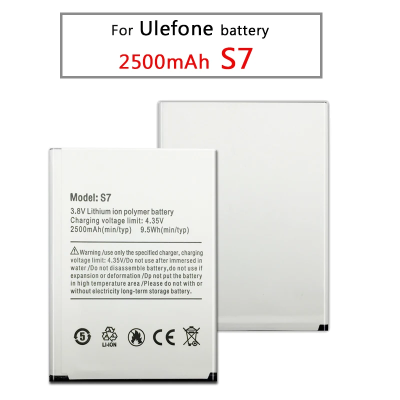 Для Ulefone S7 запасная батарея для мобильного телефона 2500 мАч литий ионный полимер