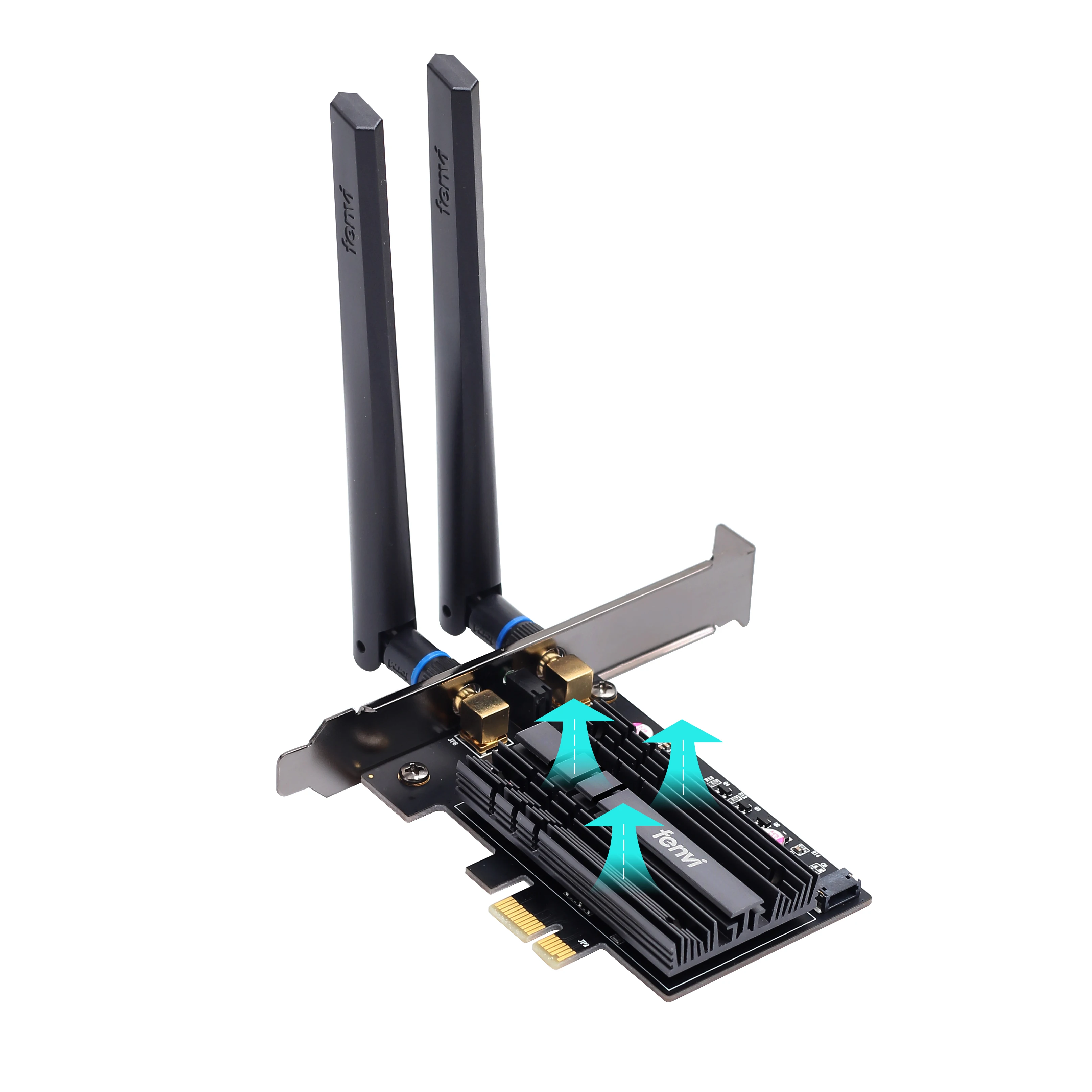 Беспроводной-AC 2400 Мбит/с Настольный PCI-E двухдиапазонный WLAN Wi-Fi адаптер для Wi-Fi 6 AX200NGW 802.11ac/ax BT5.0 с антеннами