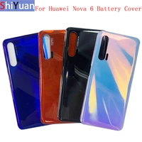 rear housing case for huawei nova 6 back glass battery cover rear door panel for huawei nova 6 5g back glass cover replacement