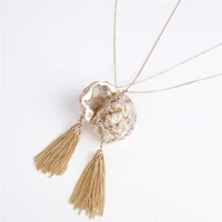 1pcs natural druzy geode pendant necklace quartz geode women tassel stones pendant