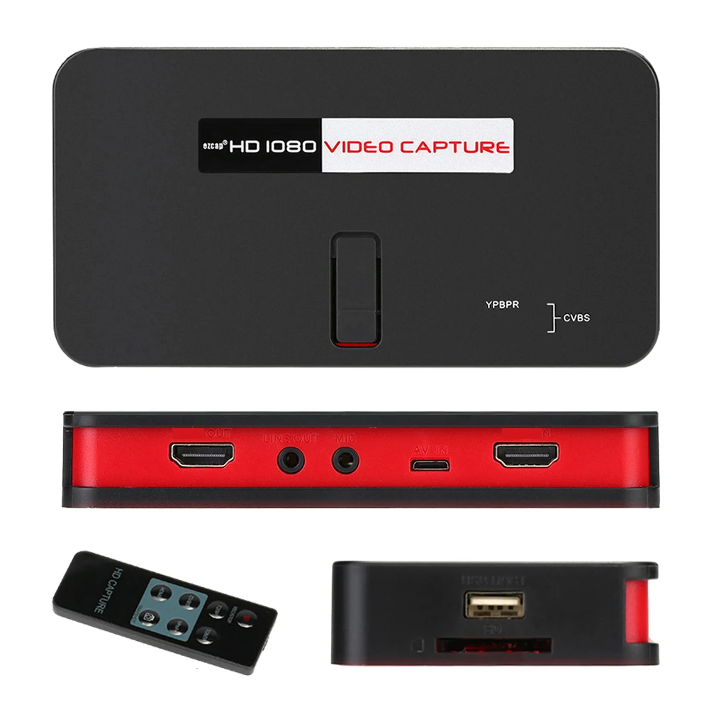 Карта захвата игр Y & H HD 1080P USB диск/SD карта видеозахват с микрофоном совместимая