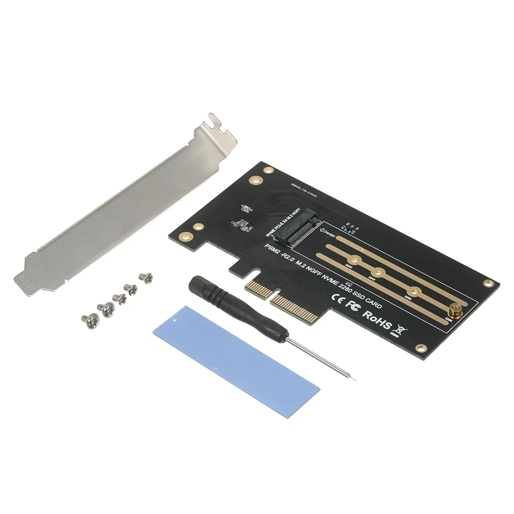 M.2 NVME Адаптерная карта M-ключ к PCI-E X4 Расширение SSD Поддержка высокоскоростного протокола Широкая совместимость.