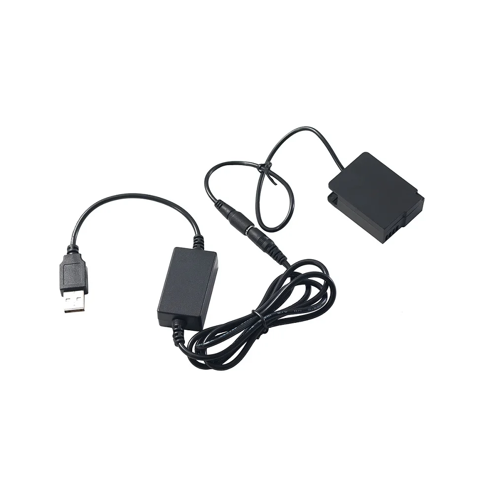 DMW-BLC12/DCC8 пустышка батарея и USB 5V Boost кабель AC-PW20 DC муфта адаптер питания для Panasonic