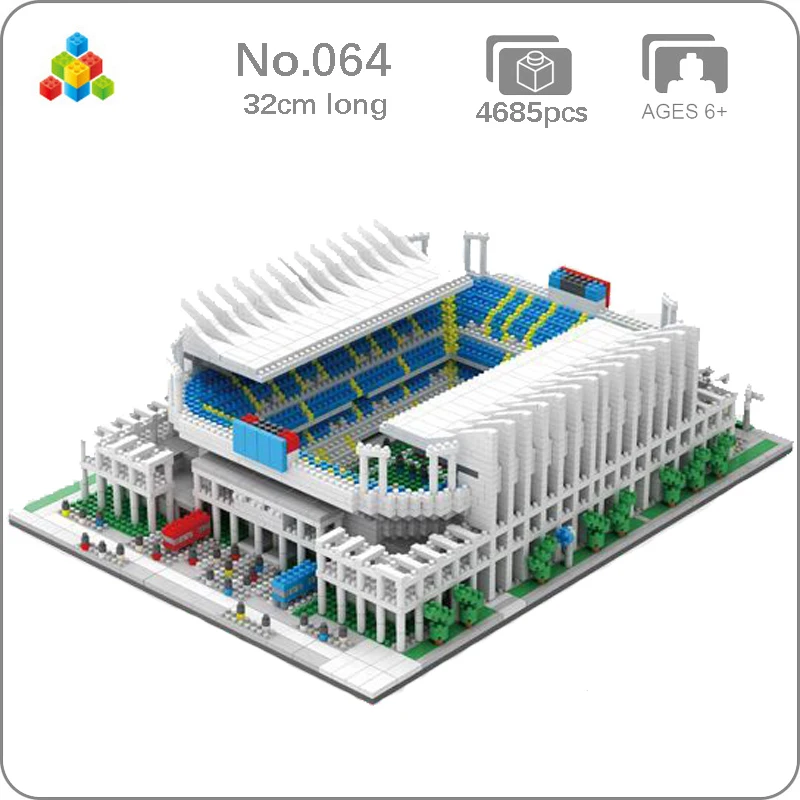 

BS World Architecture Portugal Football Field Stadium 3D Model Building Blocks Set DIY Mini Diamond Bricks Toy for Boys Children