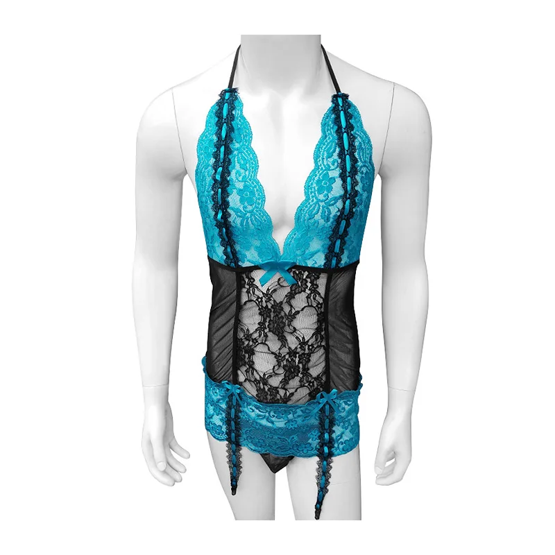 Кружевное платье в обтяжку сексуальное нижнее белье с подтяжками стринги
