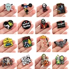 Эмалированная брошь в виде Хэллоуина из фильма ужасы, крутые Значки для одежды, аксессуары для рюкзака, заколки на лацкан, декоративные украшения, подарки