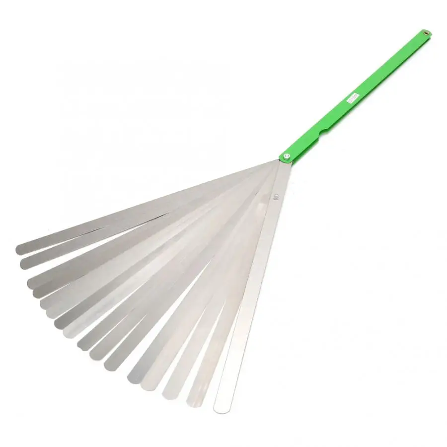 Измеритель зазора из нержавеющей стали 300 мм 17 лезвий 0 02 1 мм|Контактные датчики| |