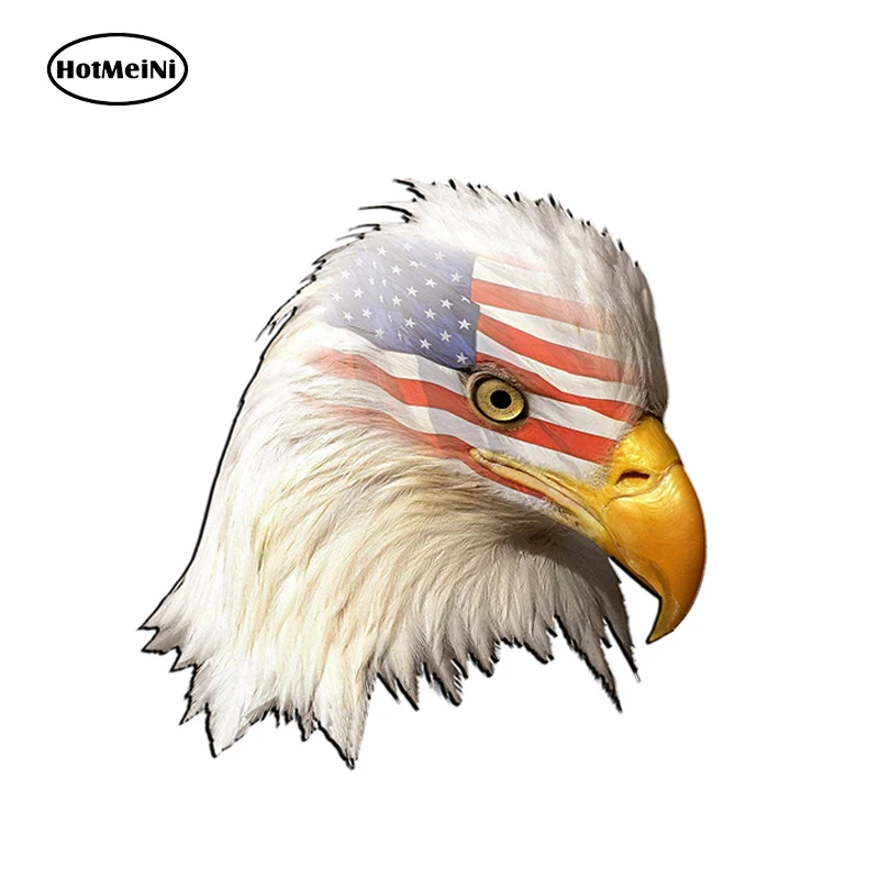 Виниловая наклейка HotMeiNi с головой орла и американским флагом водонепроницаемая