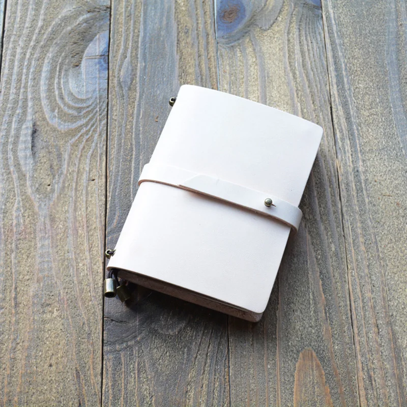 Leather Notebook Retro Journal Handmade DIY Book Button Cover Sketchbook Passport Carry-On Diary Office School Business Memo | Канцтовары
