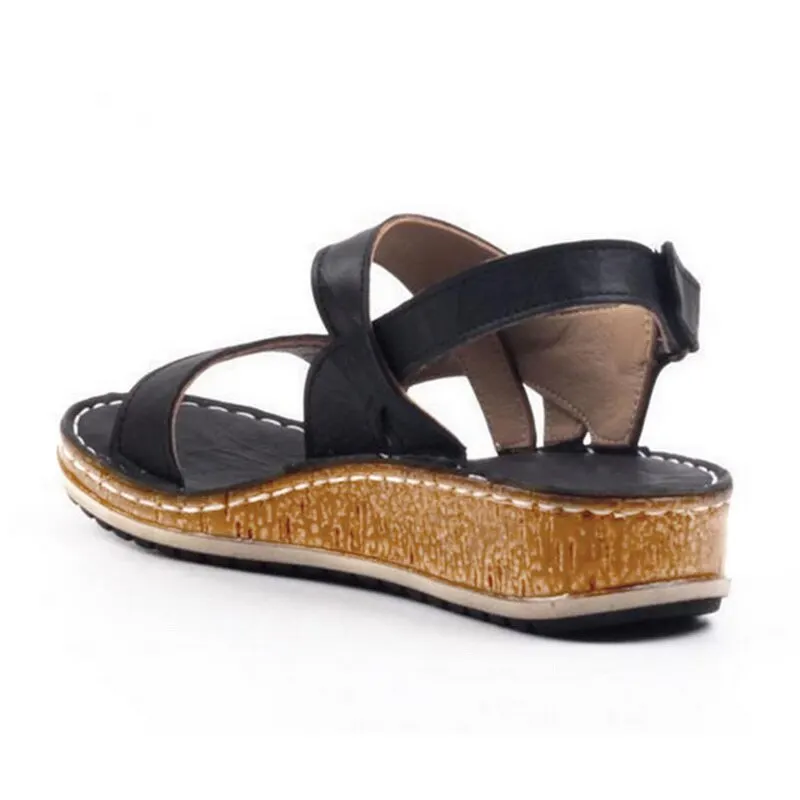 

Women Sandals Summer Female Shoes Woman Peep-toe Wedge Comfortable Sandals Flat Sandals Female Sandalias Plus Size 43