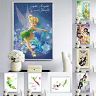 Красивая картина из мультфильма колокольчик и Питер, настенный плакат и принты в стиле Диснея, картины на холсте с акварелью, подарок для девушек