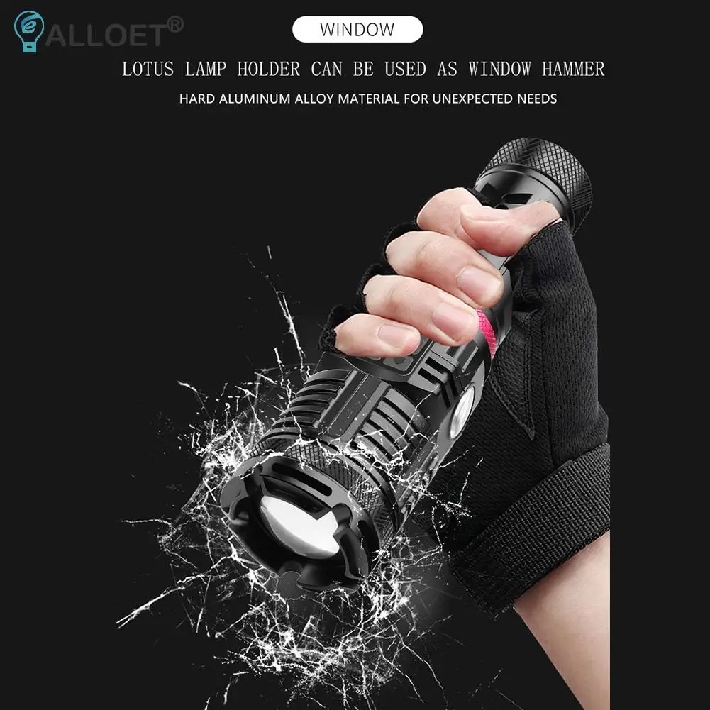 

Handheld Spotlight Lantern Flashlight XHP120 COB LED Flashlight Torch Rechargeable Hunting Fishing Night Flash Lamp