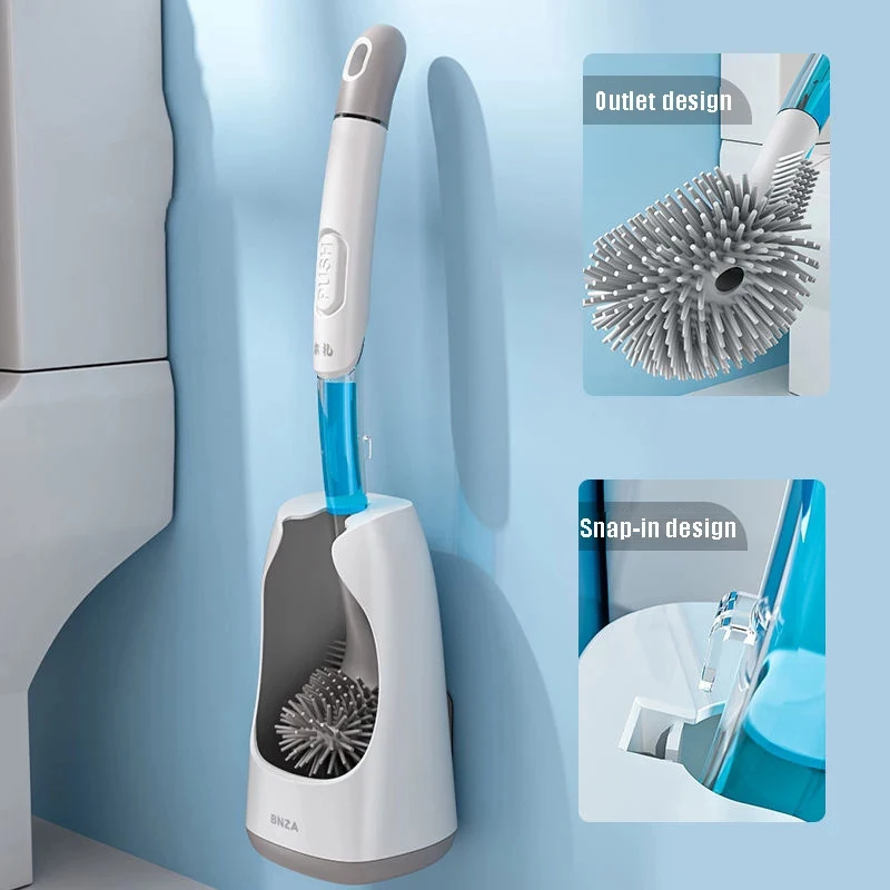 soft tpr silicone toilet brush no dead ends cleaning tools can add liquid wc toilet clean artifact bathroom accessories free global shipping