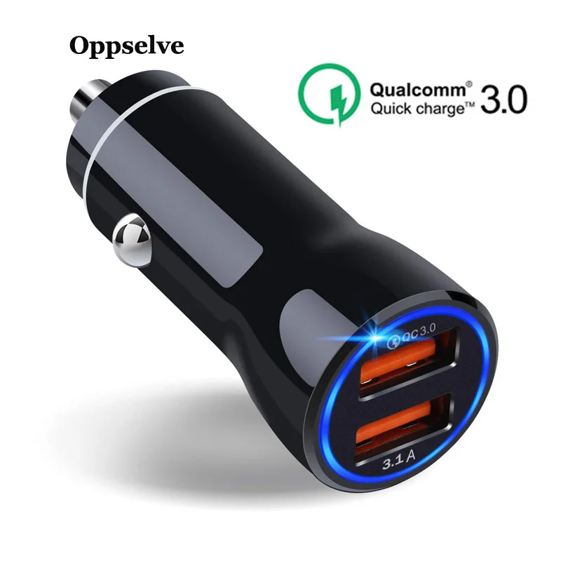 Автомобильное зарядное устройство QC3.0 с двумя USB портами универсальное