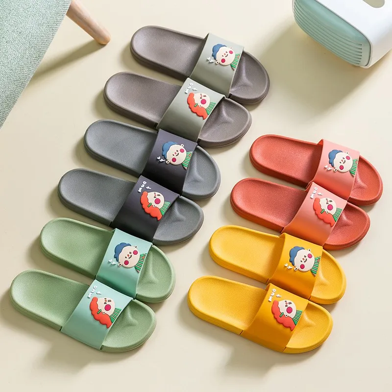 

Cartoon Couples Women Men Slippers Summer Beach Slides Flip Flops Ladies Lovers House Outdoor Sandals Bathroon Bathroom Shoes
