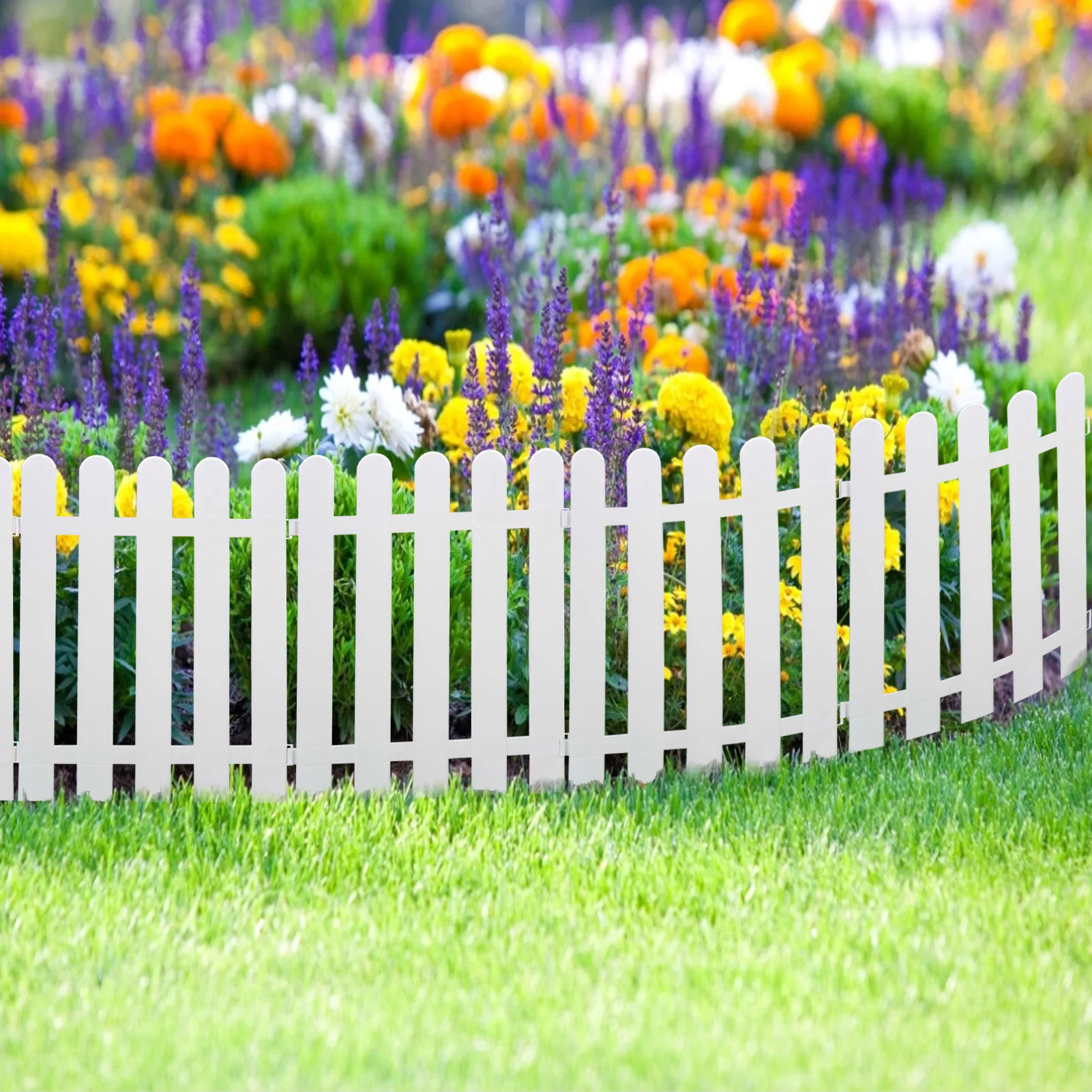 

5 шт. сад забор пластиковый съемный бортик маленький забор крытый дворик задние фоны газон, свадьба, украшение сада