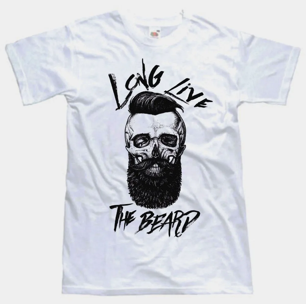 

2020 Fashion Brand Tops Male Tshirt Men Long Live The Beard T-Shirt For Voll Bart Carrier White Trash Hillbilly Designdesig