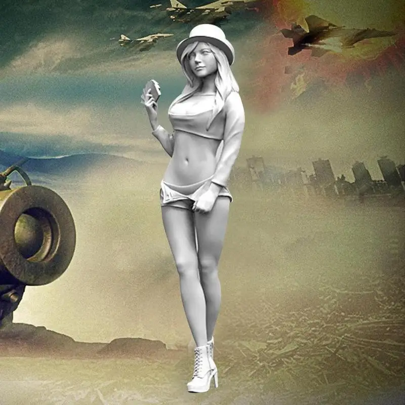 

Beautiful Girl Soldier Series Resin Soldier White Model Cards Style Parts Model Product Genuine Packaging Static Include T8S3