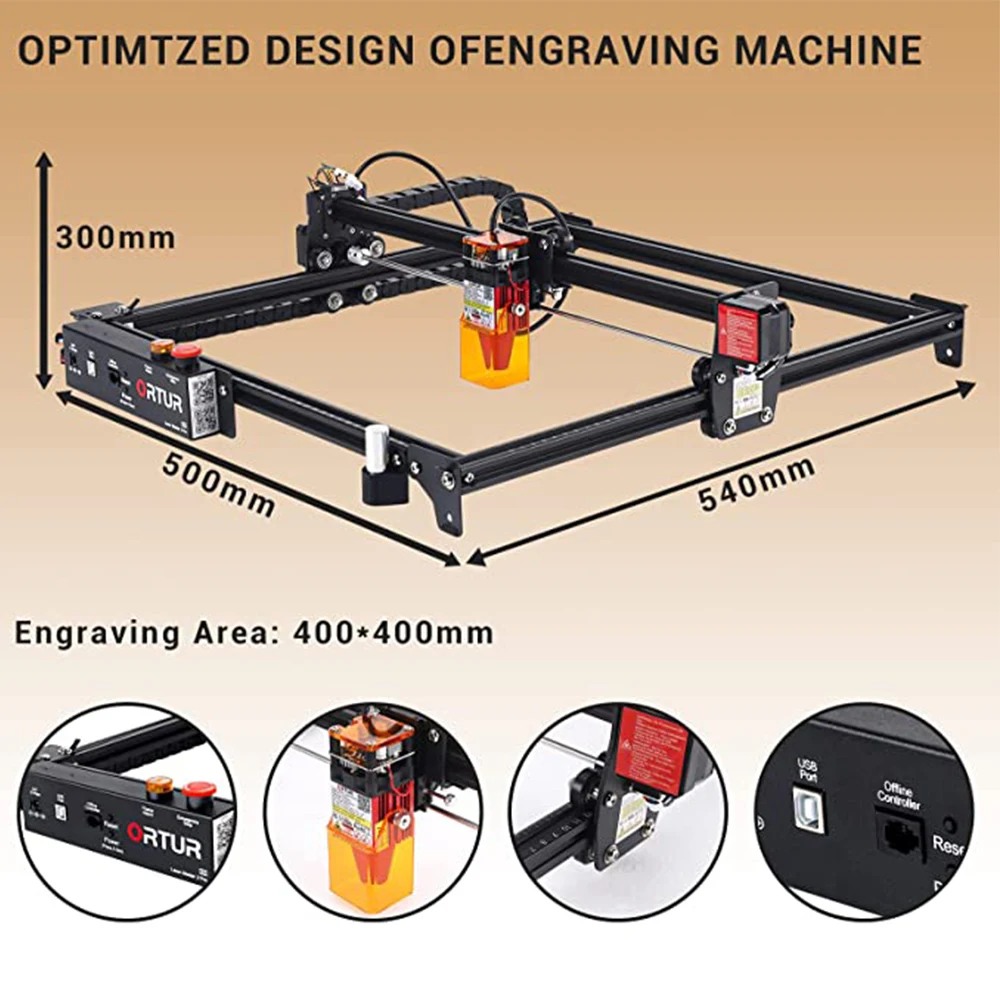 Лазерный гравер Ortur Laser Master 2 PRO S2 10 Вт лазерная маркировка сделай сам для металла