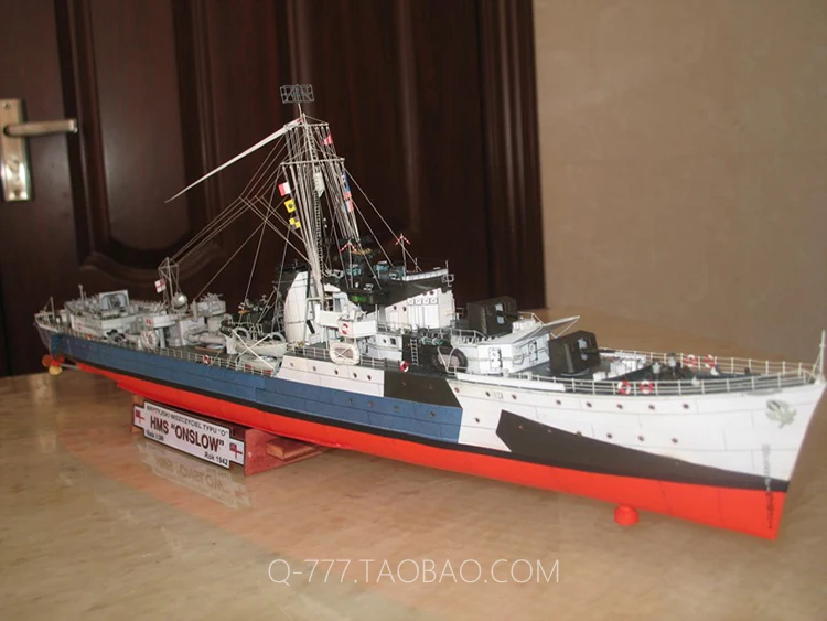 1:200 1:144 II мировая война Британский O-класс HMS ONSLOW Разрушитель Бумажная модель