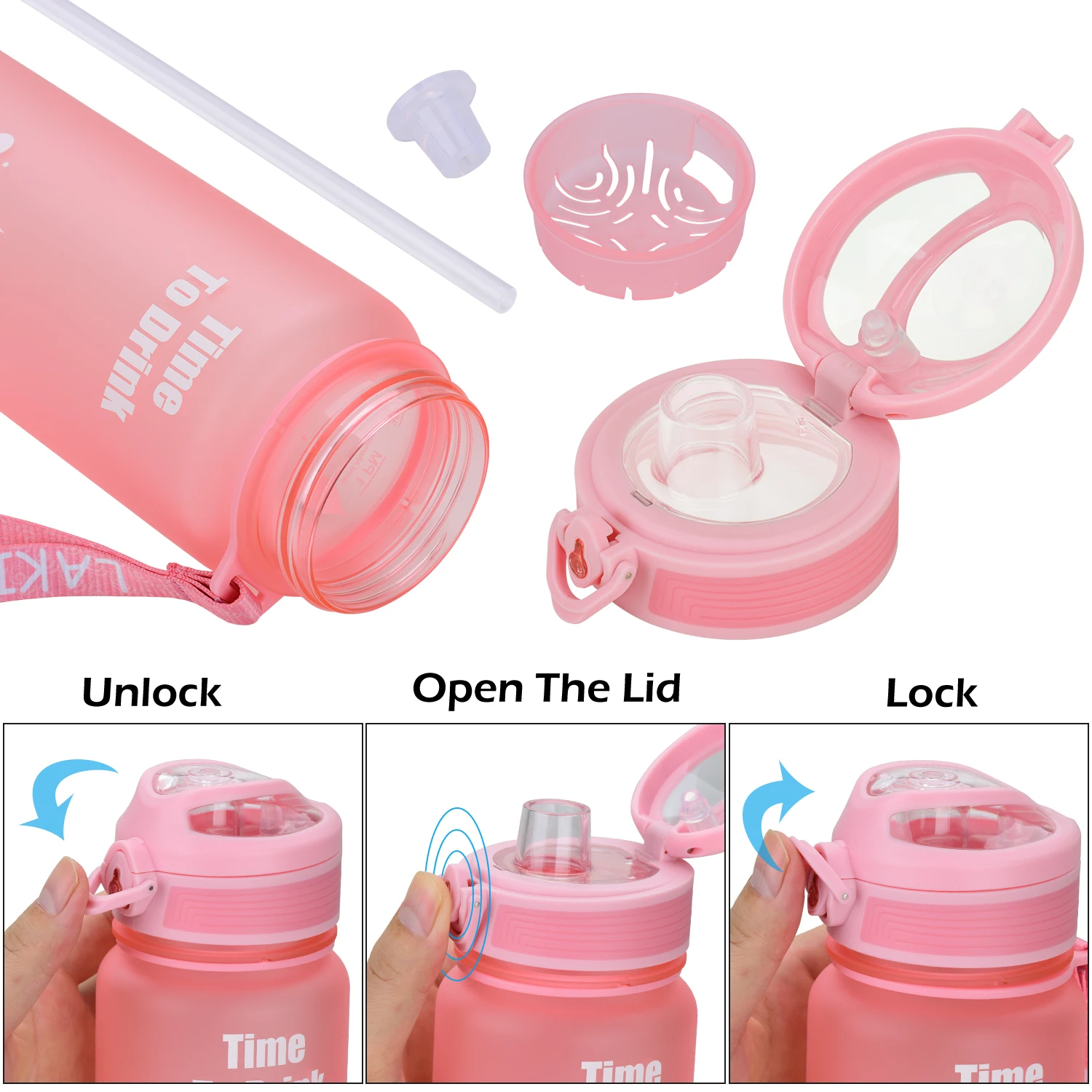 Новая популярная модная спортивная бутылка для воды 1000 мл чашка шейкер