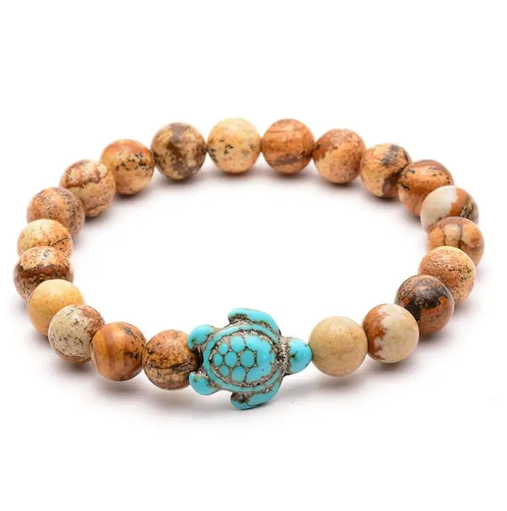 Браслет с бусинами в виде морской черепахи для женщин и мужчин классический