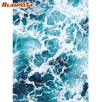 ruopoty frame picture diy painting by numbers wave seascape modern home wall art picture unique gift acrylic coloring by numbers