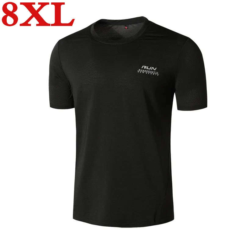 

Summer 8XL 2020 7XL 6XL Fashion Short Sleeve o-neck Quick-drying Regular Fit Plus Size Men Casual T-shirt