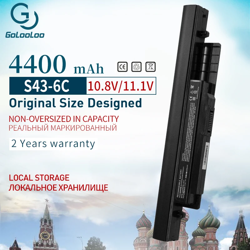 

Аккумулятор для ноутбука Golooloo 10,8 В 4400 мАч для BENQ BATAW20L6 BATAW20L61 BATAW20L62 для JoyBook S43 Series