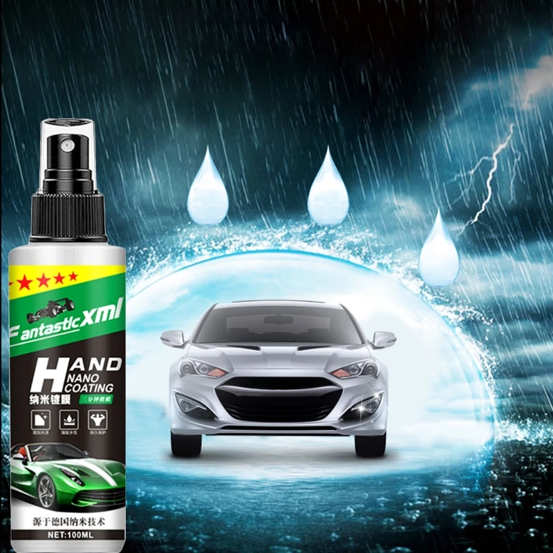 

100 мл спрей жидкое быстрое покрытие нанопокрытие спрей автомобильный воск Гидрофобный блеск полировка автомобиля влажное и сухое двойного ...