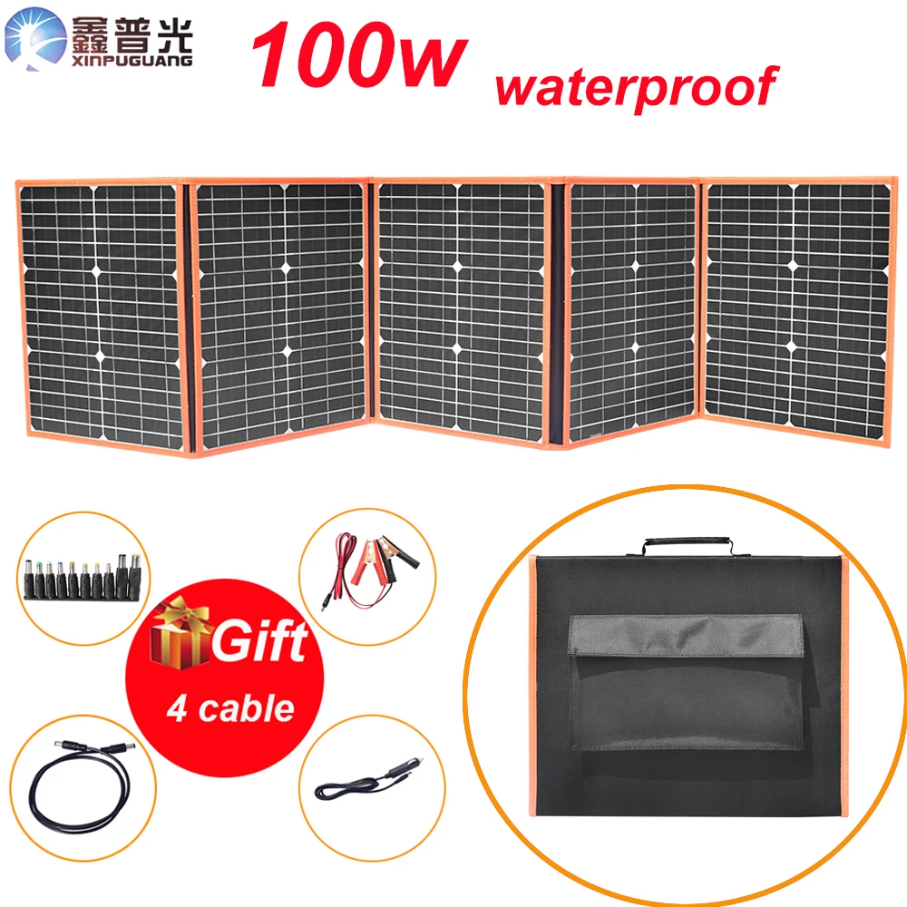 100 Вт 18 В/20 в складная солнечная панель Гибкая переносная наружное зарядное