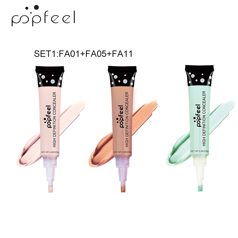 POPFEEL 3 шт. праймер для лица консилер полное покрытие поры акне водонепроницаемый