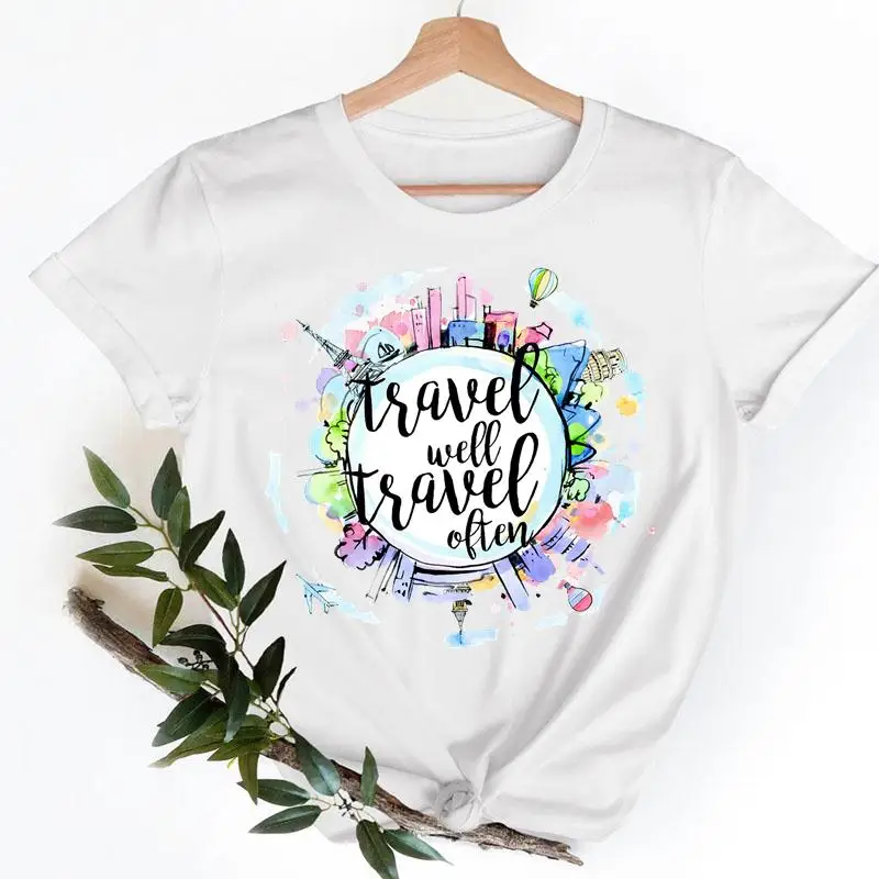 Футболка женская с принтом слона милая Повседневная модная рубашка коротким