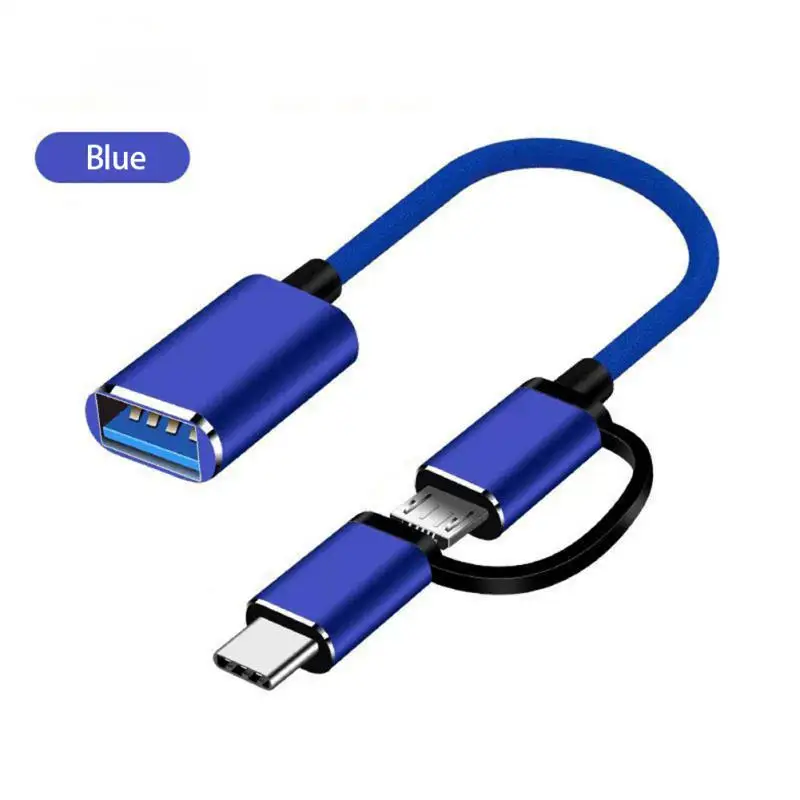 

2 In 1 USB 3.0 OTG Adapter Cable Type-C Micro USB To USB 3.0 Interface Charging Cable Line For Cellphone Converter For Cellphone
