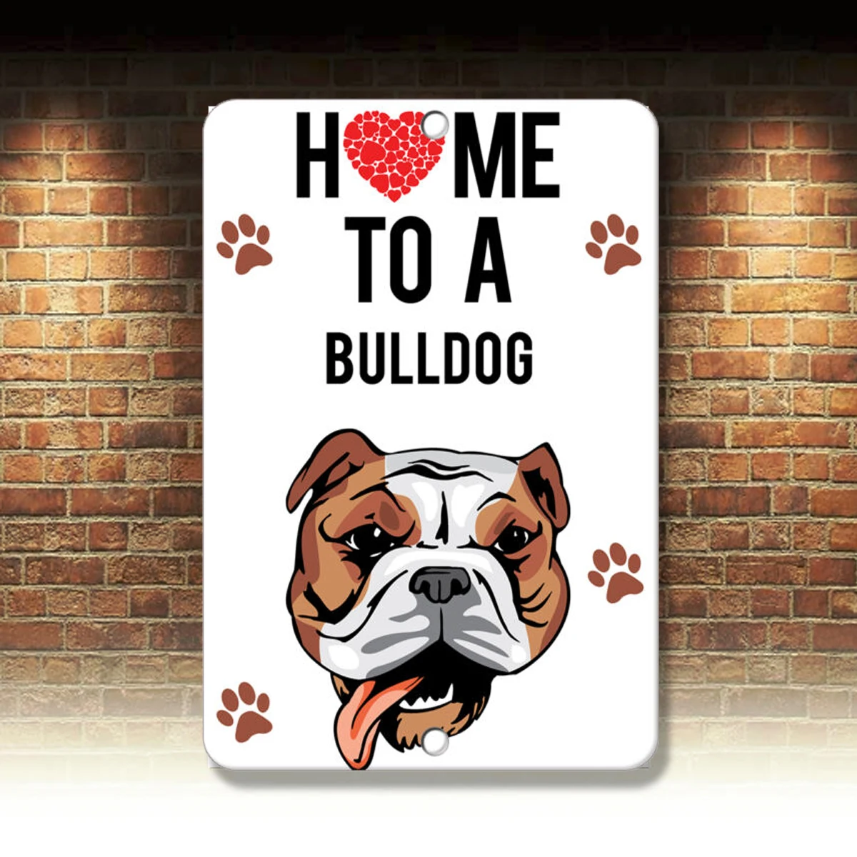 

Домашний Бульдог собака металлический знак-8 дюймов x 12 дюймов