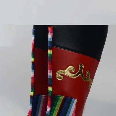 Монгольские ботинки для верховой езды кожаная обувь мужчин этнические