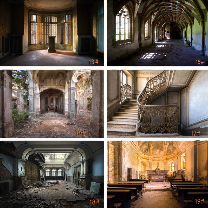 Реквизит для фотосъемки Nitree фон студийной с изображением старого дома|Фон