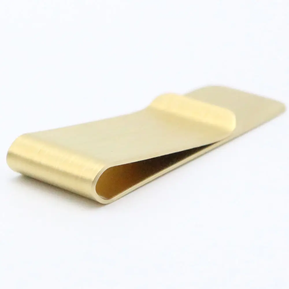 

Brass Mini Slim Money wallet Fashion Simple Silver Dollar Cash Clamp Holder Elastic Credit ID Card Holder Clip