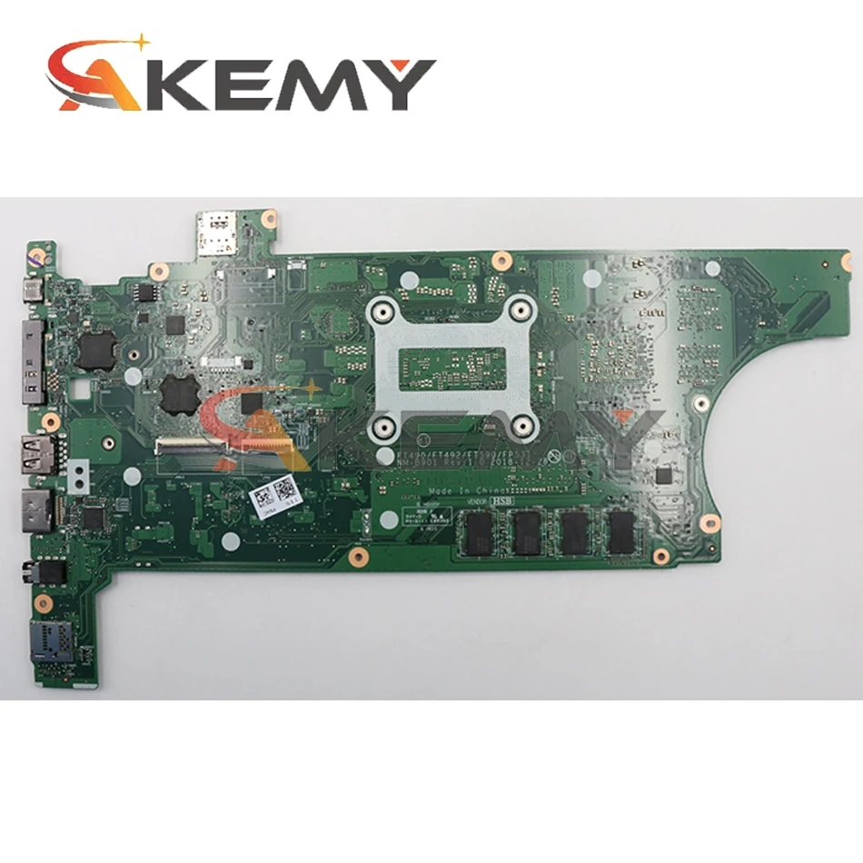 for lenovo t490 laptop motherboard ft490 ft492 ft590 ft531 nm b901 mainboard with i5 8265u 8gb ram gpu 100 fully tested free global shipping